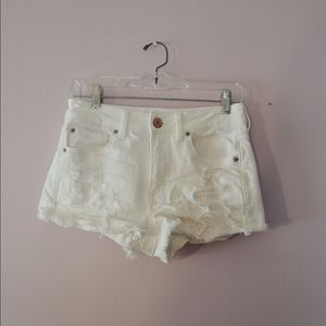 American Eagle White Short Shorts